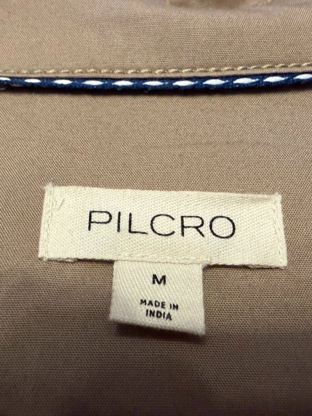 Pilcro Pintuck Mini Shirt Dress, Khaki, size M - Picture 7 of 11